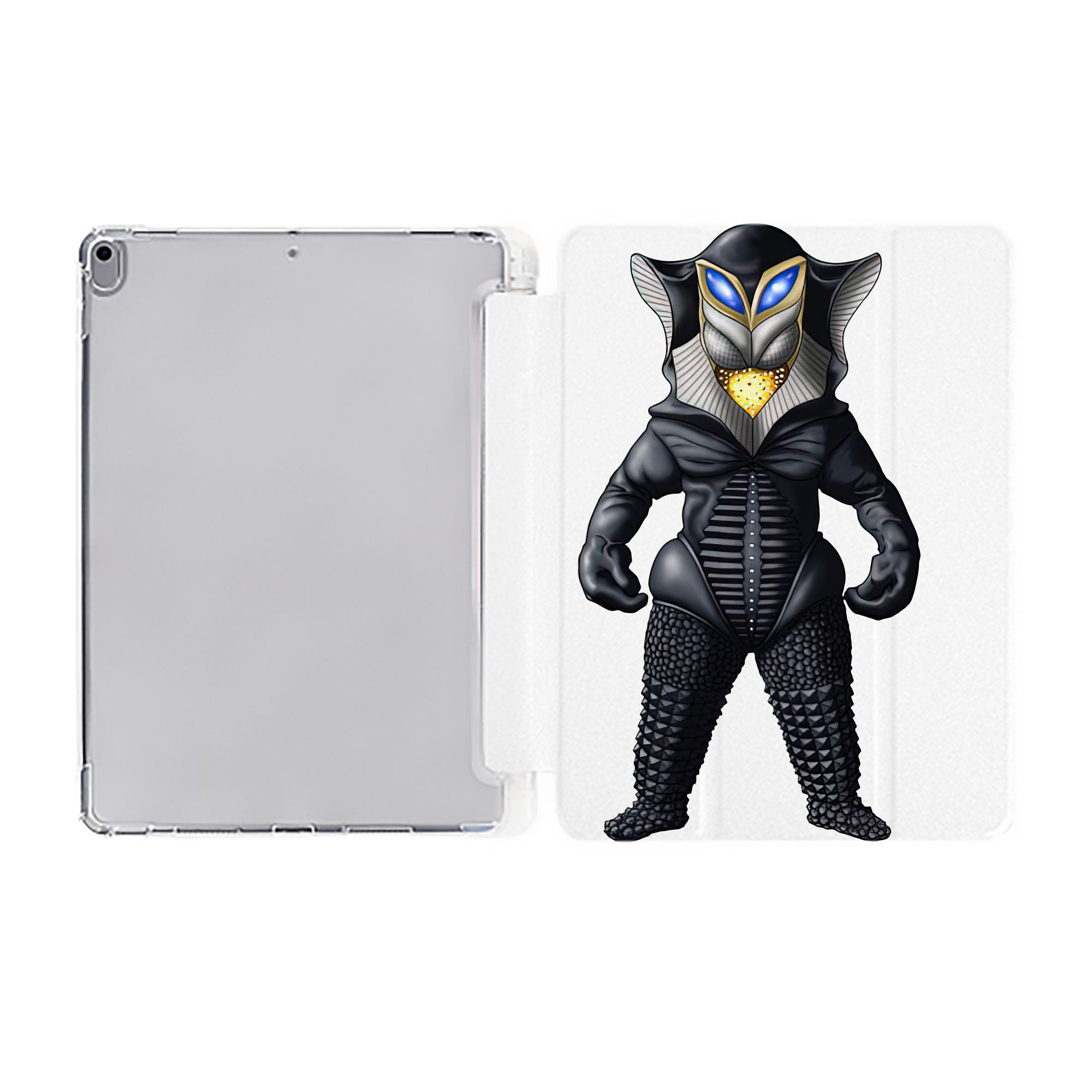 （画像用） ウルトラマン Ultraman IPad ケース ペン収納付き 三つ折りスタンド PUレザー×シリコン 対応機種9.5/10.5/10.9インチ